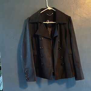 Guess Women's Elegant Black Peacoat